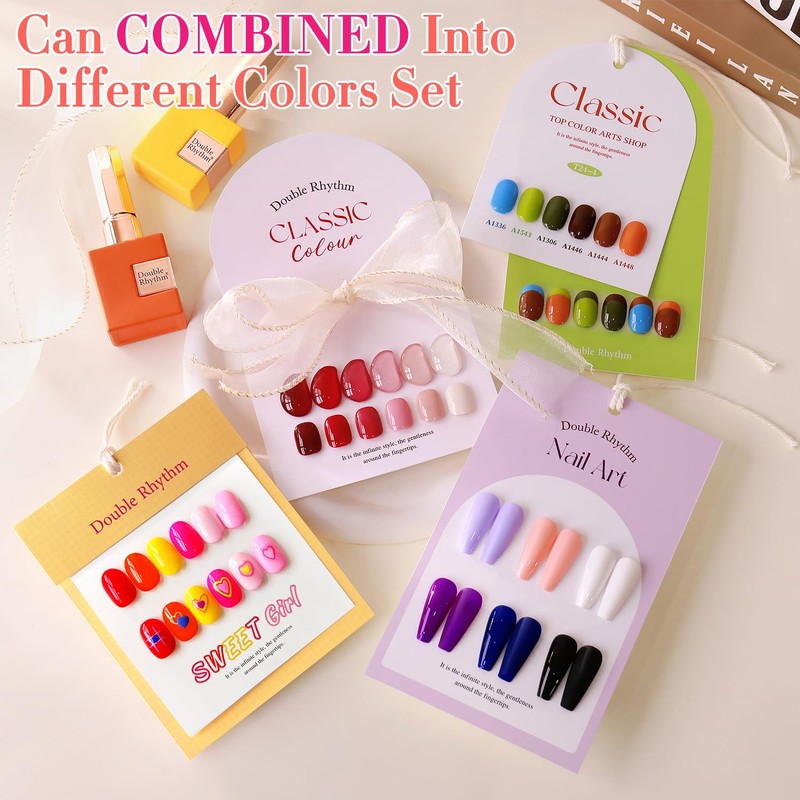 Double Rhythm 28Pcs 0.5Oz Gel Nail Polish Set Same Color