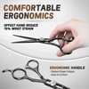 JASON Hair Cutting Scissors Shears - 6" Professional Ergonomic Black