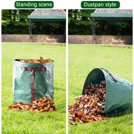 2 Pack Leaf Bag 40 Gallons Reusable Garden Bags for Leaves Heavy Duty Leaf Collector Collapsible Garden Waste Bags for Grass Clippings Yard