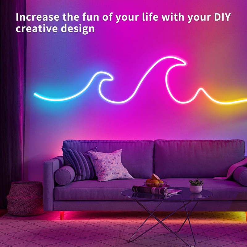 segrass LED neon Lights Strip 132FT,DC 24V RGB LED neon
