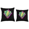 Romaine Lettuce Vaporwave Throw Pillow