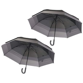 Carlo Milano Large Umbrella: Set of 2 Large XXL Automatic Umbrella, Windproof, Diameter 130 cm (Umbrella XXL, Umbrella Windproof, Gift Men)