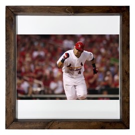 Yadier Molina - 12X12 Full Color Photo Sign With Wood Frame PTR #G330263