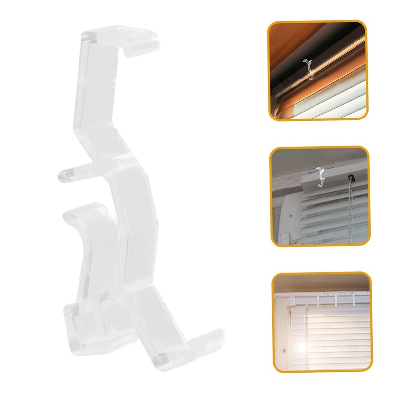 Gatuida 10pcs Clear Plastic Blind Retainer Clips for Window Blinds