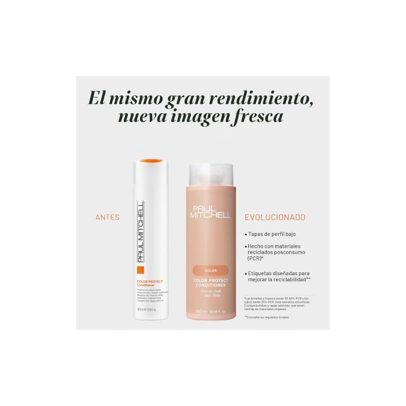Paul Mitchell Acondicionador Color Protect, Previene la Decoloración + Añade