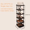 XDMTWLKJ 6-Tier Plastic Shoe Rack Free Standing Vertical Shoe Tower