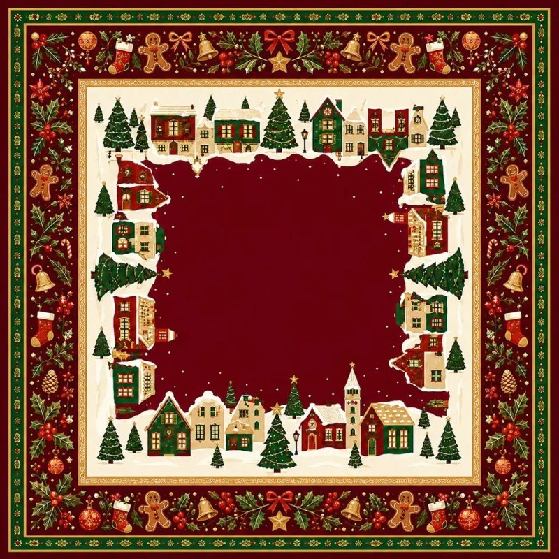 Handheld Christmas Village Mahjong Tiles 30x23x13mm Acrylic 160 Tiles Santa