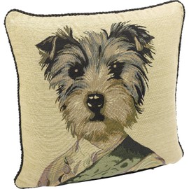 Traditional Tapestry Cushion Covers with Soft Faux Velvet Reverse 18" x 18" (Colonel)