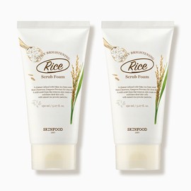 skin food [Skinfood/2 units] Rice Daily Brightening Scrub Foam 150ml / [스킨푸드/2개] 라이스 데일리 브라이트닝 스크럽폼 150ml