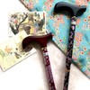 Welfan 009715 Dream Life Wand, Folding Cane, Floral Pattern, Telescopic