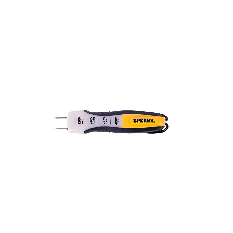 Sperry Instruments ET6204 4 Range Voltage Tester, Yellow, 80-480V AC/DC