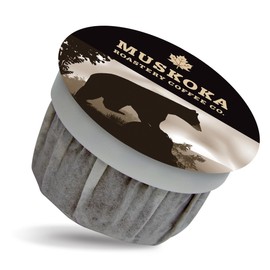 Muskoka Roastery Coffee, Black Bear, Dark Roast, 20 Single Serve Coffee Pods, Compatible with K-Cup Keurig Brewers, 220g