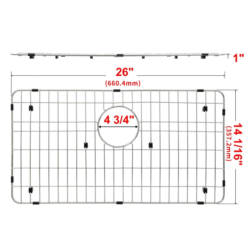 LQS Stainless Steel Kitchen Sink Bottom Grid and Sink Protector,