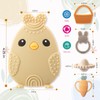 Easter Baby Teether Set, Easter Bunny, Carrot, Chicken, Rattle Egg