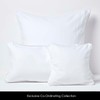 HOMESCAPES - 100% Cotton Plain White Large Cushion Cover -