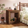 Tribesigns Tribesigns Rustic Wood End Table, 2 Tiered Square Side