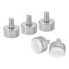 sourcing map M4x8mm Knurled Thumb Screws, 5pcs 304 Stainless Steel