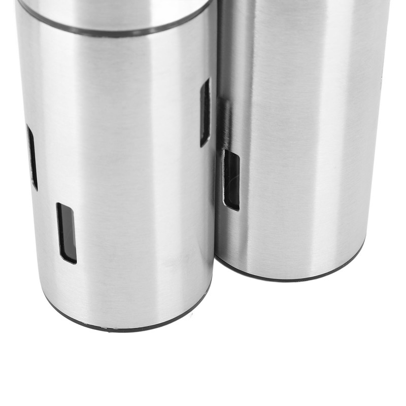 3Pcs Salt and Pepper Shakers Set Stainless Steel 3 Sizes
