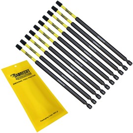 10 x SabreCut SCRSQ3152_10 152mm SQ3 Square Magnetic Impact Screwdriver Driver Bits Set Single Ended Heavy Duty