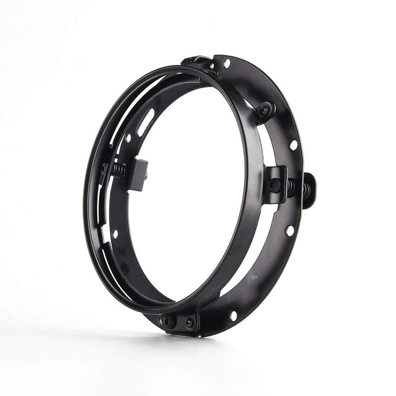 HANEU (Black 7" inch Round LED Daymaker Projector Headlight Trim