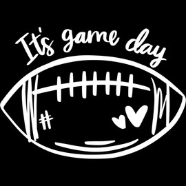 Decal Stickers of Football Mom Its Game Day (White) (Set of 2) Premium Waterproof Vinyl Decal Stickers for Laptop Phone Accessory Helmet Car Window Mug Tuber Cup Door - BICVER1g95516WH