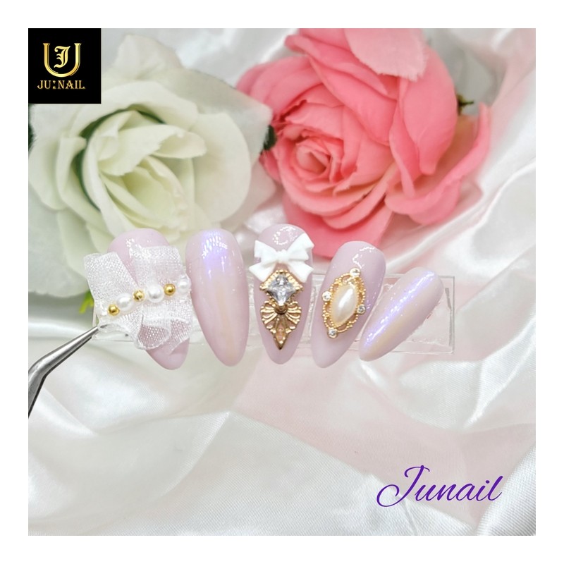 Wedding dress handmade nail tips✨ - Long Round Square /