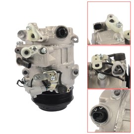 Bario Air Conditioning Compressor Replacement for 2003-2008 Dodge Ram 1500 2500 3500 5.7L 10S17E # 55056336AA 55056336AB 55056336AC 77398 R5056336AC RL056336AC 78398 4710398 638848 2011277 5511694