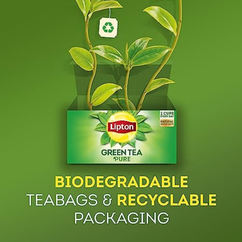 Lipton Decaf Green Tea Bags, Unsweetened Iced or Hot Tea