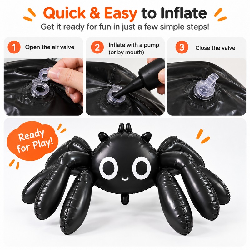 3D Spider Balloon for Halloween Party Decorations – Eye-Catching Inflatable