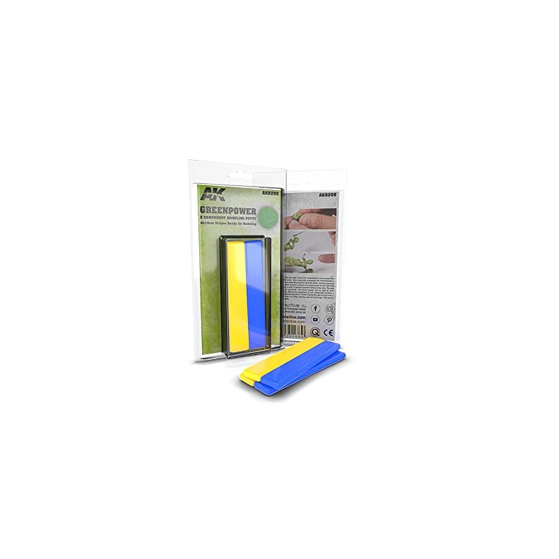 AK AK8208 Green Power 2 Component Modelling Putty (2 x