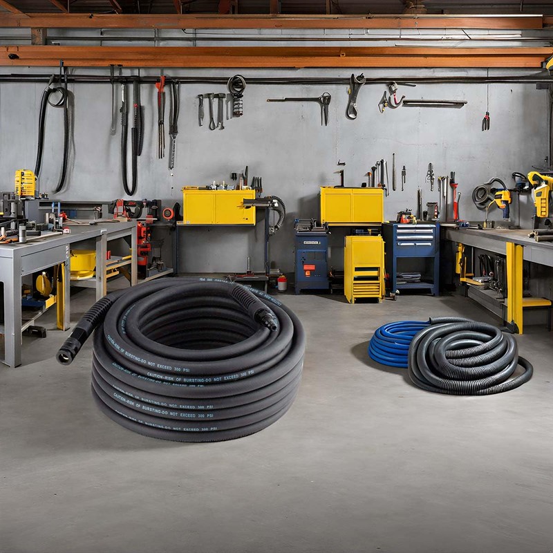 SANFU Hybrid Air Hose 3/8”ID x 50FT, 300PSI Durable, Lightweight,