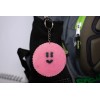 Handmade Perler Bead Keychains Kirby Franchise Pink Glow-in-the-Da