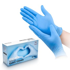 IEA Medical Nitrile Gloves, L, Blue, Pack of 100, Disposable Gloves, Tear-Resistant, Examination Gloves, Latex-Free Gloves, Disposable Gloves