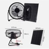 ZONADAH 3.5W 6V Solar Panel & USB Fan, Portable Solar
