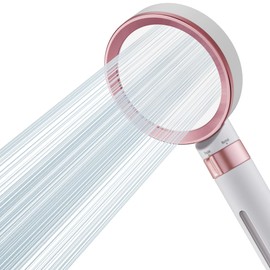 Magichome Hard Water Filter Shower Head with PP Cotton and Activated Carbon Filter, Residual Chlorine Remove Handheld Shower Head Filter, Water-Saving Shower Head with Stop Function