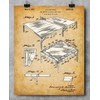 Ping Pong Table Tennis - 11x14 Unframed Patent Print -