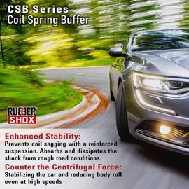 U.S. RubberShox CSB Series Front-Rear Car Coil Spring Buffer Cushion/Automotive Suspension Shock Absorber Retainer Performance Booster Kit Universal Type A-F Vehicle Auto Parts (CSB, A)