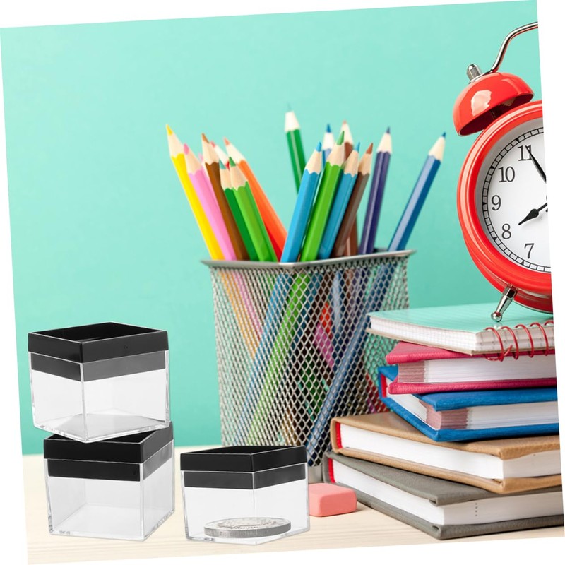 Operitacx Plastic Mineral Specimen Display Case 12pcs Storage Boxes Easy