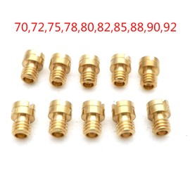 10 Piece Main Nozzle Set, Carburettor Nozzle 4 mm, Main Nozzle Set, Main Nozzle Set M4 Nozzles Carburettor, Carburettor Nozzle Set for Scooter Motorcycle, #70-#92 for GY6 PZ19 139QMB Scooter 50cc