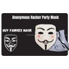 FNA FASHIONS® Guy Fawkes Mask -V for Vendetta， Anonymous Hacker