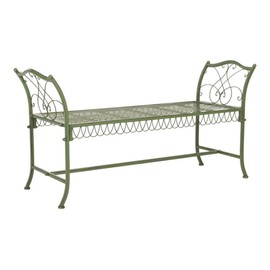 Safavieh Outdoor Collection Jovanna Dark Slate Grey 2 Seat Bench