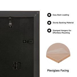 euwazram Suede 16x20 Frame - Single Frame, Christmas Elegant Gray 16 x 20 Poster Frame with Mat for 11x14, 16x20 Picture Frames for Artwork, Puzzles, Photos and Movie Posters