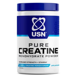 USN Pure Creatine Monohydrate Powder 300g - Unflavoured I 60 Servings | 5g Micronised Creatine per Serving | 100% Pure Creatine for Strength, Endurance & Performance