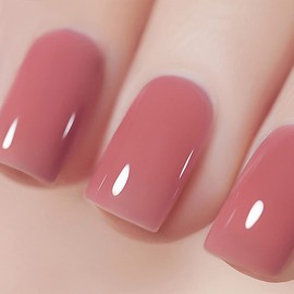 Vishine Jelly Crystal Gel Nail Polish 15ML Cover Pink Gel Polish Translucent Deep Pink Soak Off UV LED Gel Nail Polish Bright Color Home DIY Manicure Nail Salon Varnish #03