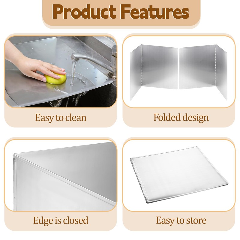 2 Pcs Splatter Guard Grease Splatter Screens Stainless Steel 2