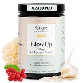 Winged Wellness- “Polvo de Colágeno Resplandor Alado | Mejor Cabello, Piel, Uñas para Mujeres | Péptidos de Colágeno Alimentados con Hierba w