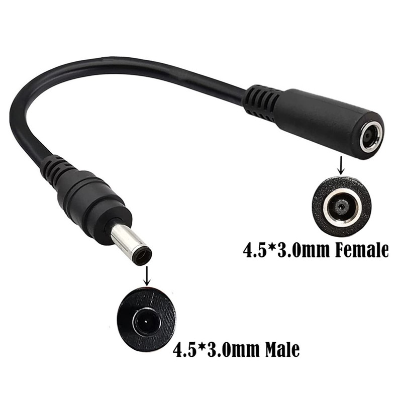 Discool Tip Adapter Converter Cable, Female DC 4.5 x 3.0