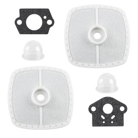 Moleyaso SRM 225 SRM230 SRM210 Primer Bulb Air Filter Gasket for Echo GT225 PAS225 Trimmer Air Filter 2 Pack