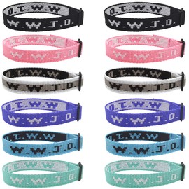 CHTRYTOM 12 PCS WWJD Bracelets Pack Adjustable Wristbands What Would Jesus Do Bracelets Inspirational Christian Bracelets for Women Men Gifts