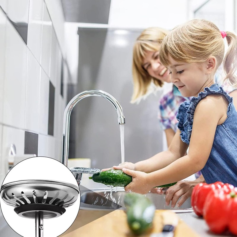 WQEDVN 5 PCS Sink Plug Seals, Black Rubber, 78-83mm, Universal